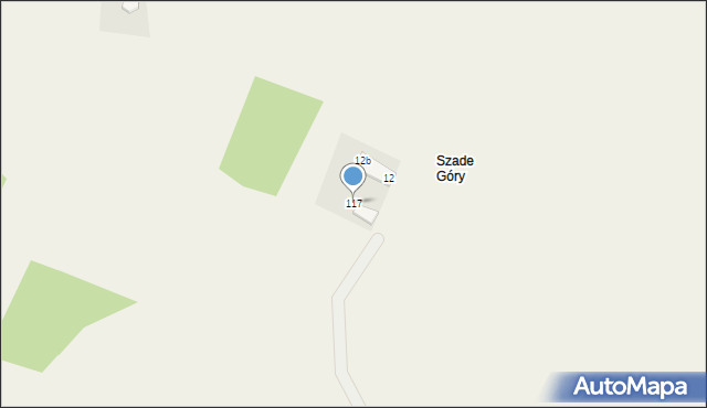 Staniszewo, Szade Góry, 117, mapa Staniszewo