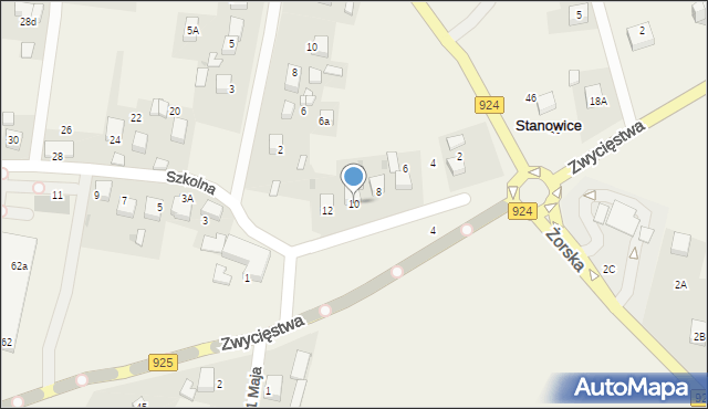 Stanowice, Szkolna, 10, mapa Stanowice