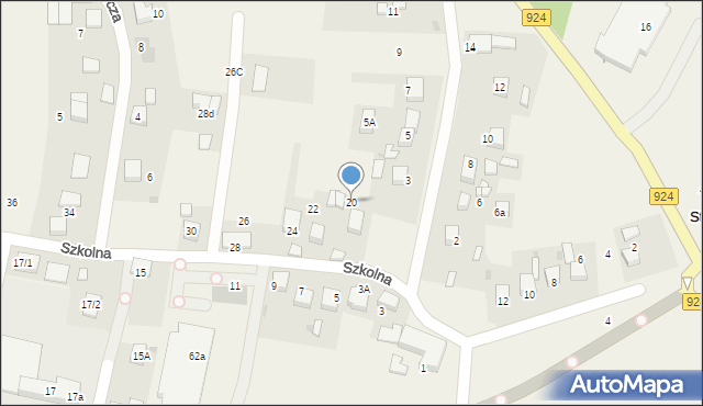 Stanowice, Szkolna, 20, mapa Stanowice
