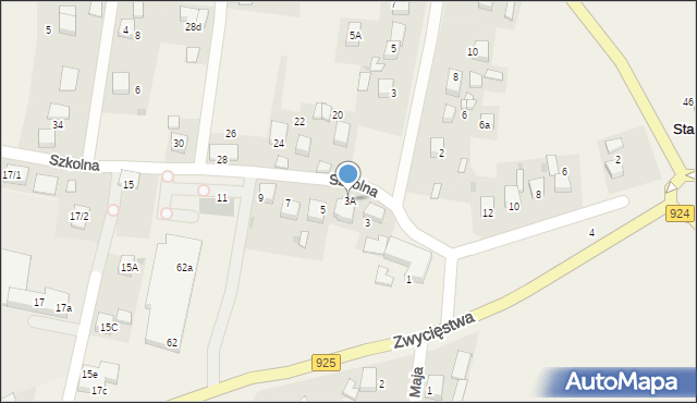 Stanowice, Szkolna, 3A, mapa Stanowice