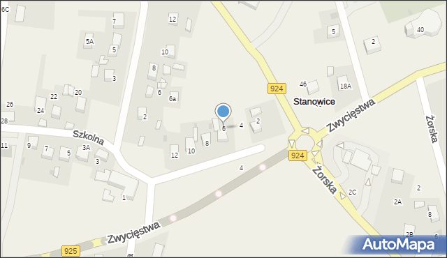 Stanowice, Szkolna, 6, mapa Stanowice