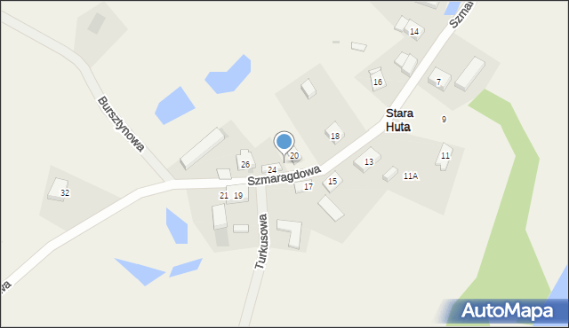 Stara Huta, Szmaragdowa, 22, mapa Stara Huta