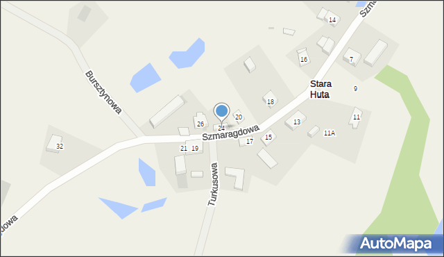 Stara Huta, Szmaragdowa, 24, mapa Stara Huta