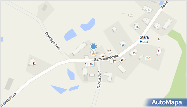 Stara Huta, Szmaragdowa, 26, mapa Stara Huta