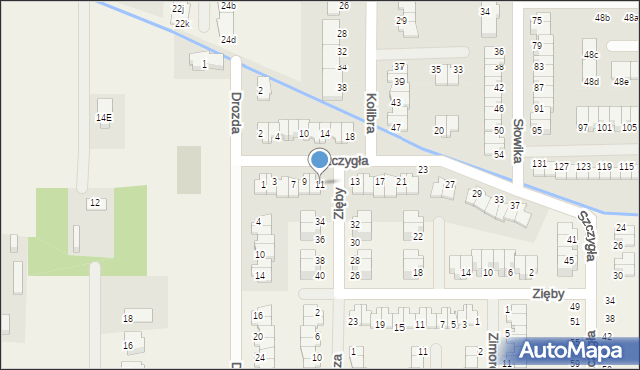 Stara Wieś, Szczygła, 11, mapa Stara Wieś