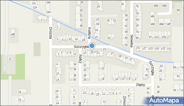 Stara Wieś, Szczygła, 17, mapa Stara Wieś