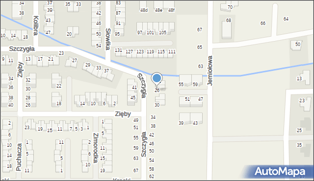 Stara Wieś, Szczygła, 26, mapa Stara Wieś