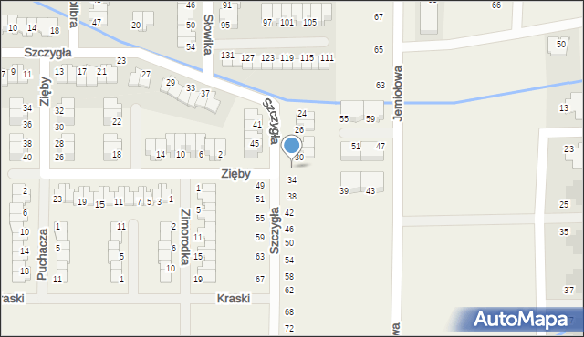 Stara Wieś, Szczygła, 32, mapa Stara Wieś