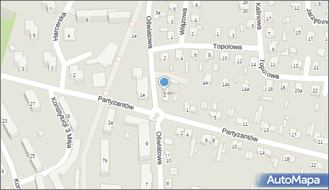 Starachowice, Szkolna, 2, mapa Starachowic