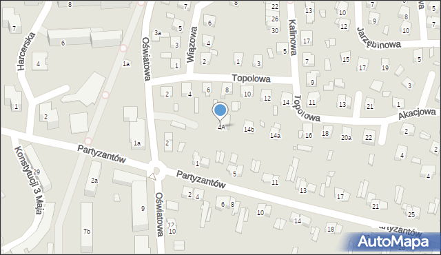 Starachowice, Szkolna, 4A, mapa Starachowic