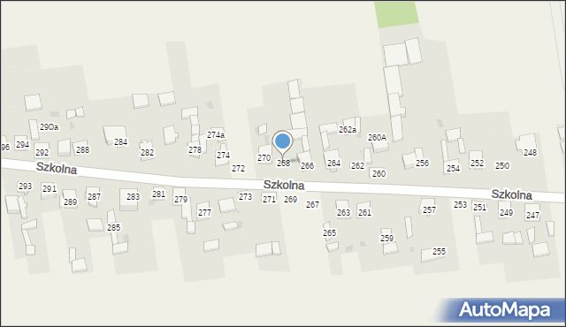 Starcza, Szkolna, 268, mapa Starcza