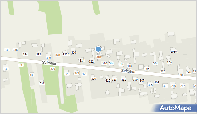 Starcza, Szkolna, 318, mapa Starcza