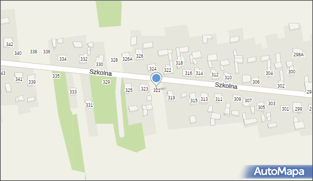 Starcza, Szkolna, 321, mapa Starcza