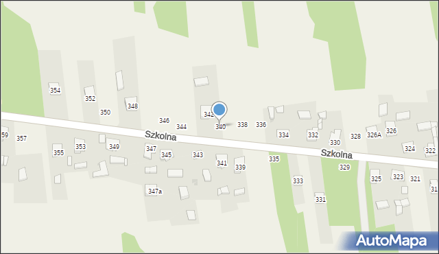 Starcza, Szkolna, 340, mapa Starcza