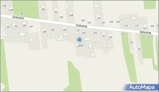 Starcza, Szkolna, 347a, mapa Starcza