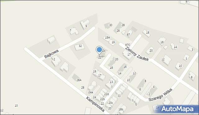 Stare Babice, Szarego Wilka, 22, mapa Stare Babice