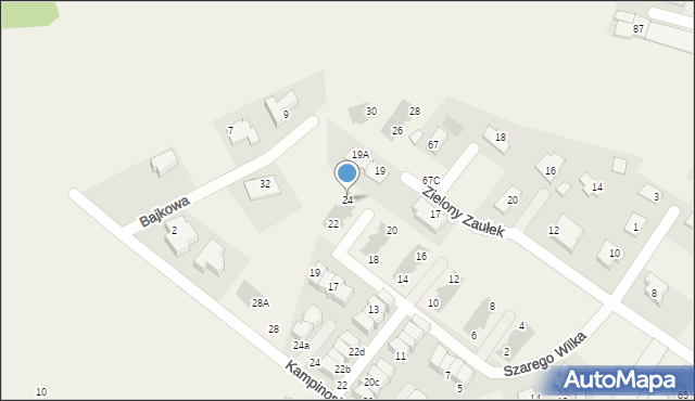 Stare Babice, Szarego Wilka, 24, mapa Stare Babice