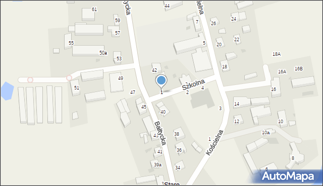 Stare Bielice, Szkolna, 1, mapa Stare Bielice