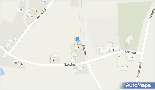 Stare Koźle, Szkolna, 3a, mapa Stare Koźle