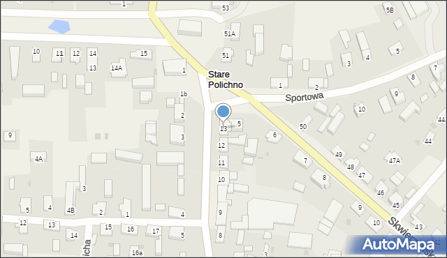 Stare Polichno, Szkolna, 13, mapa Stare Polichno