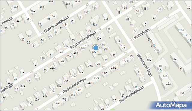 Stargard, Szymanowskiego Karola, 30E, mapa Stargard
