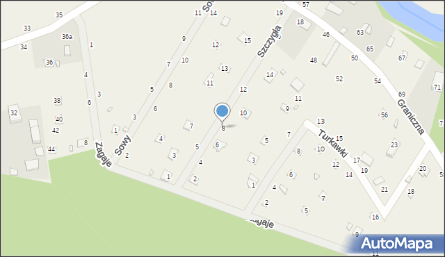 Starowola, Szczygła, 8, mapa Starowola