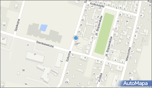 Staroźreby, Szkolna, 12A, mapa Staroźreby