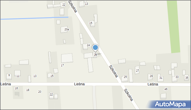 Stary Cykarzew, Szkolna, 26, mapa Stary Cykarzew