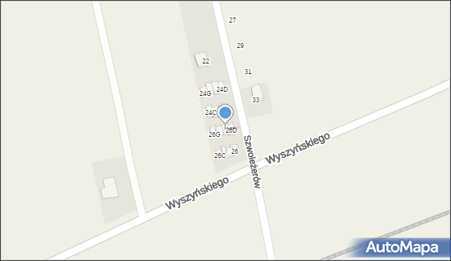 Stary Dybów, Szwoleżerów, 26E, mapa Stary Dybów