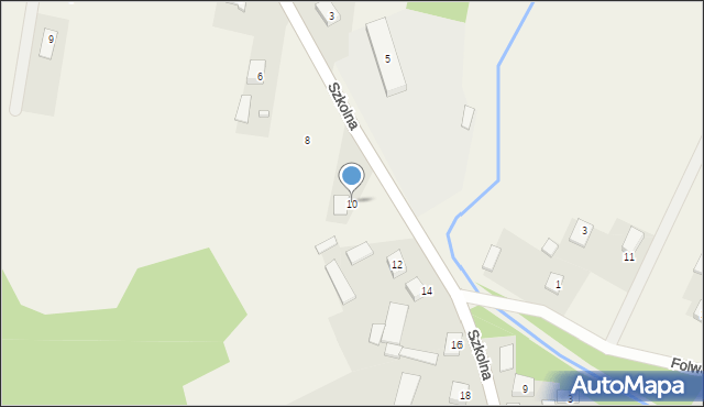 Stary Kraszew, Szkolna, 10, mapa Stary Kraszew