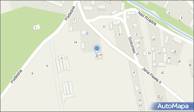 Stary Kraszew, Szkolna, 22, mapa Stary Kraszew