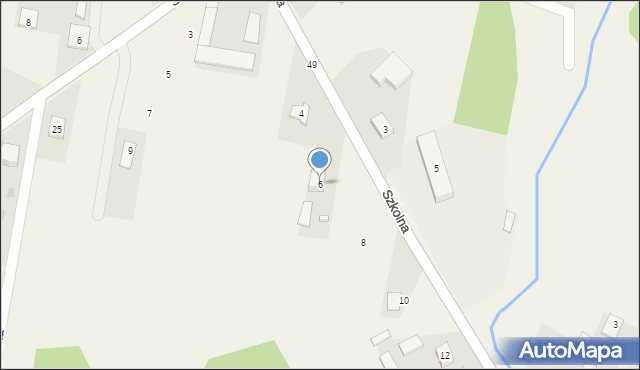 Stary Kraszew, Szkolna, 6, mapa Stary Kraszew