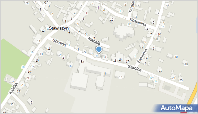 Stawiszyn, Szkolna, 9a, mapa Stawiszyn