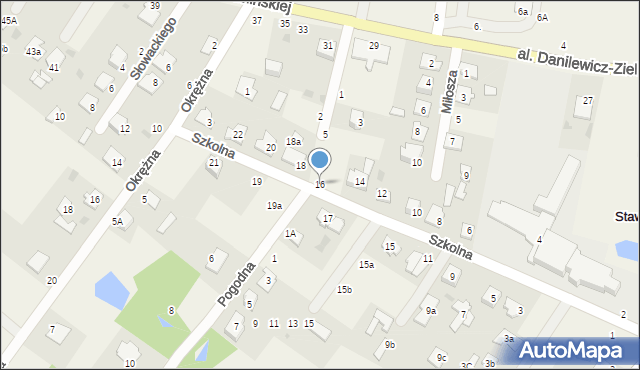 Stawki, Szkolna, 16, mapa Stawki
