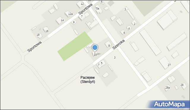Sterdyń, Szeroka, 10, mapa Sterdyń