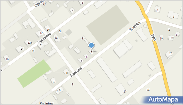 Sterdyń, Szeroka, 2, mapa Sterdyń