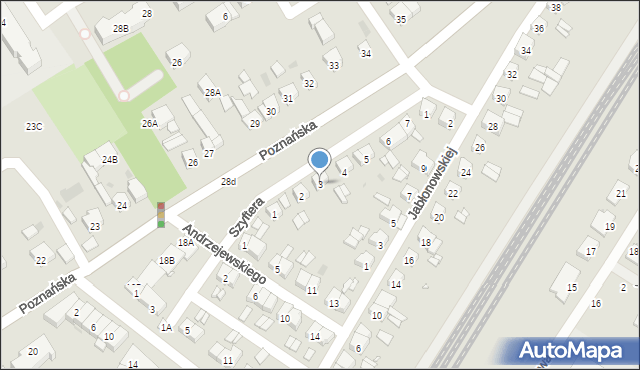 Stęszew, Szyftera Józefa, kpt., 3, mapa Stęszew