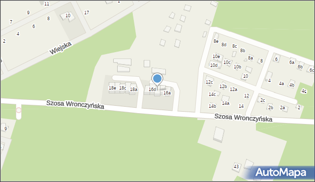 Stęszewko, Szosa Wronczyńska, 16c, mapa Stęszewko