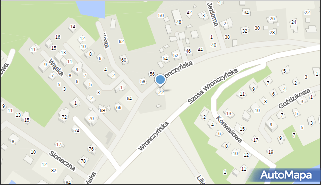 Stęszewko, Szosa Wronczyńska, 22, mapa Stęszewko