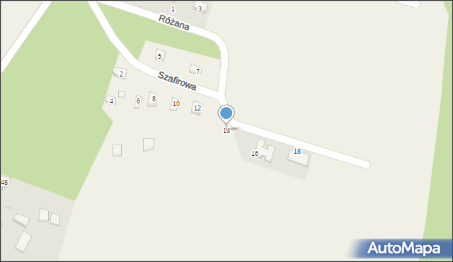 Stężyca, Szafirowa, 14, mapa Stężyca