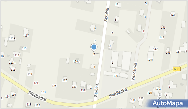 Stok Lacki-Folwark, Szkolna, 5, mapa Stok Lacki-Folwark