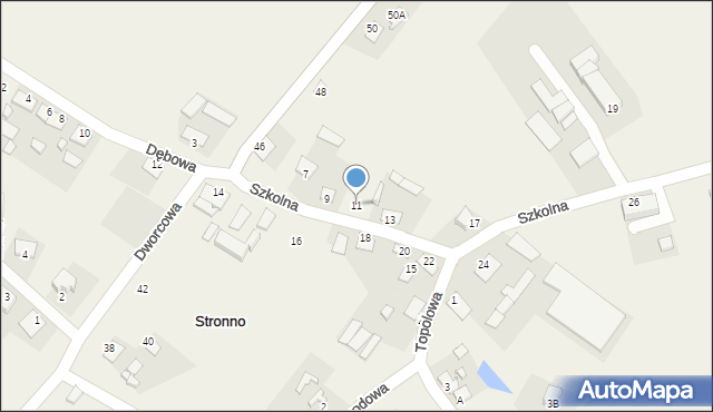 Stronno, Szkolna, 11, mapa Stronno
