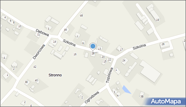 Stronno, Szkolna, 18, mapa Stronno