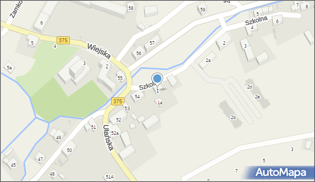 Struga, Szkolna, 1, mapa Struga