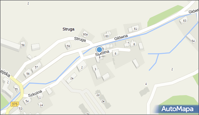 Struga, Szkolna, 4, mapa Struga