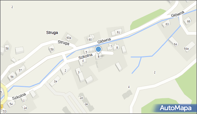 Struga, Szkolna, 6, mapa Struga