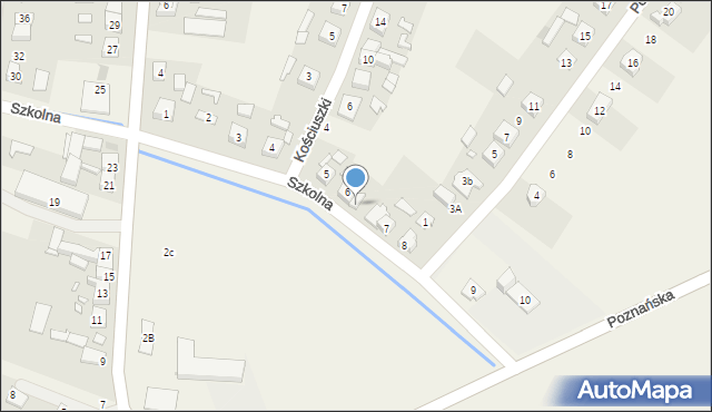 Strykowo, Szkolna, 6A, mapa Strykowo