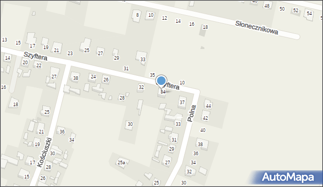 Strykowo, Szyftera Pawła, kpt., 9, mapa Strykowo