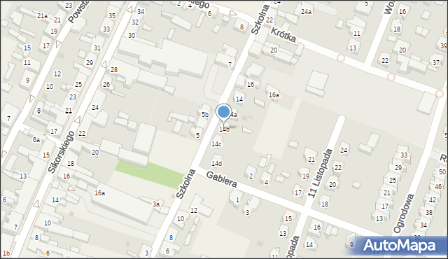 Strzałkowo, Szkolna, 14b, mapa Strzałkowo