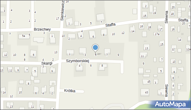 Strzebielino, Szymborskiej Wisławy, 5, mapa Strzebielino